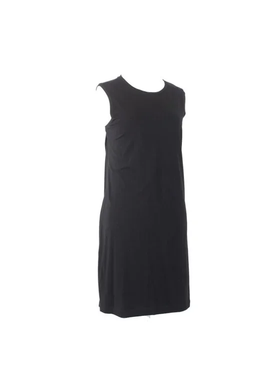 Eileen Fisher Dress $138 Sz LP Black Round Neck Organic Cotton Dress - Picture 3 of 11
